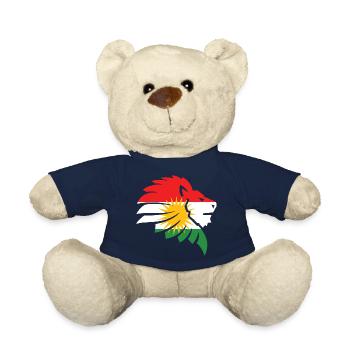 Kurdistan flag Her biji gift - Teddy Bear - french navy - Front