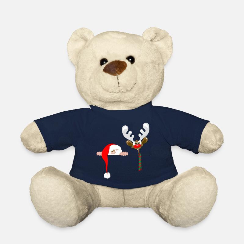 fou le père noël drôle - Nounours - bleu marine