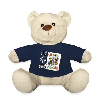 Mon roi de coeur - Nounours - bleu marine - Devant