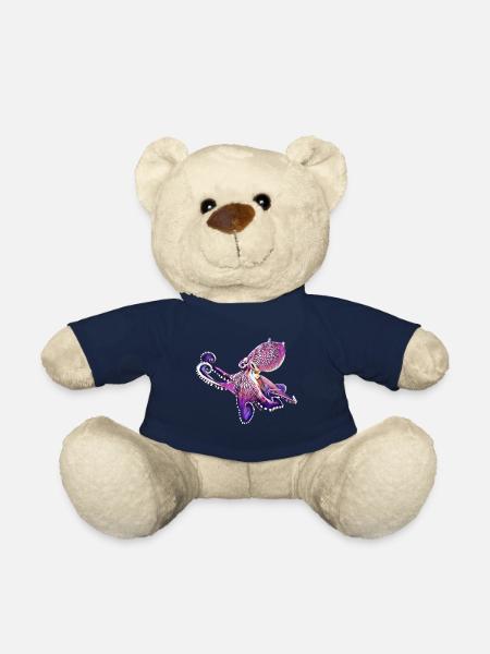 pieuvre - Nounours - bleu marine