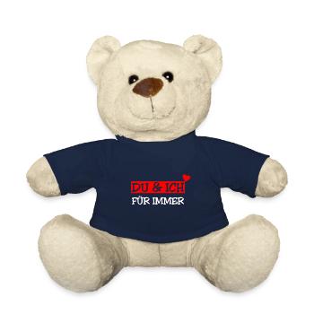 Du und Ich Liebe Herz für immer - Teddy - French Navy - Vorne