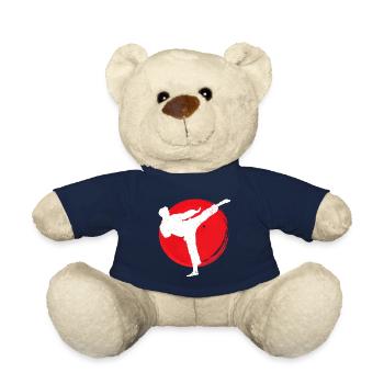Karaté karaté coup de pied symbole - Nounours - bleu marine - Devant