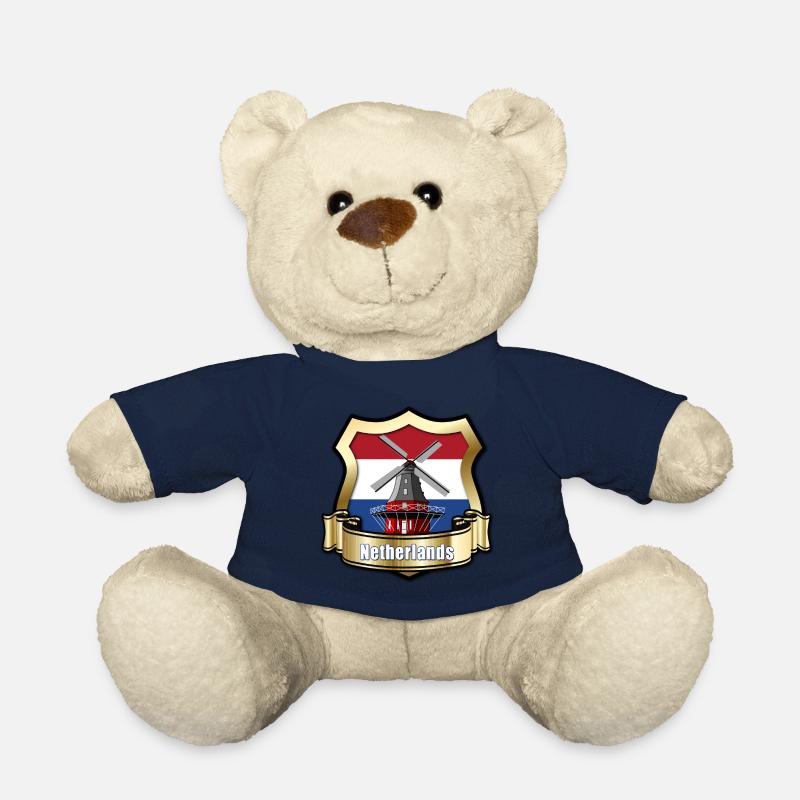 Niederländische Nationalflagge Goldschild & Windmühle - Teddy - French Navy