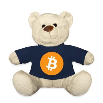 Logo Bitcoin classique - Nounours - bleu marine - Devant