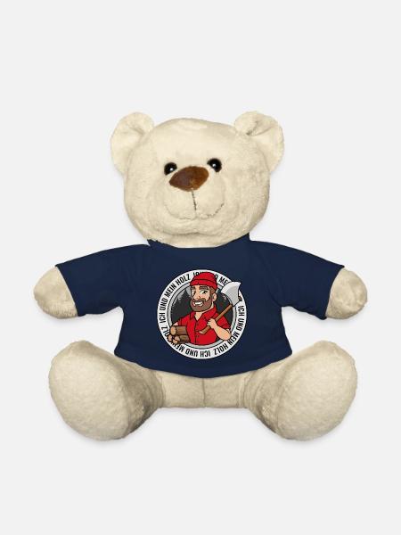 Ich und mein Holz Holzfäller Axt Brennholz Wald - Teddy - French Navy