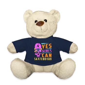 Skate Girl Skate Skate Skate Idée cadeau - Nounours - bleu marine - Devant