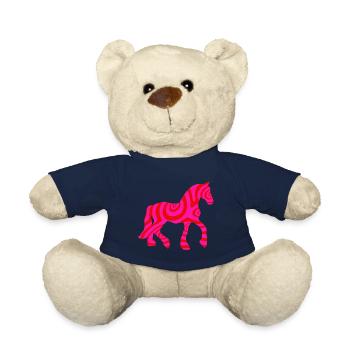 Pferd Pferde Reiten Reitsport Pony Western Shirt - Teddy - French Navy - Vorne