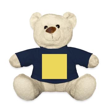 Gelbes Quadrat | für Herren, Damen und Kinder - Teddy - French Navy - Vorne