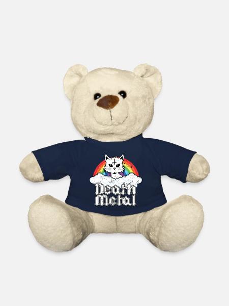 Death Metal Cat Soft Goth Grunge Aesthetic Cat - Nounours - bleu marine