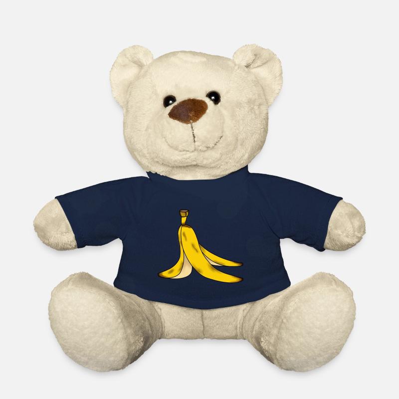 Peau de banane peau de banane attention glissante - Nounours - bleu marine