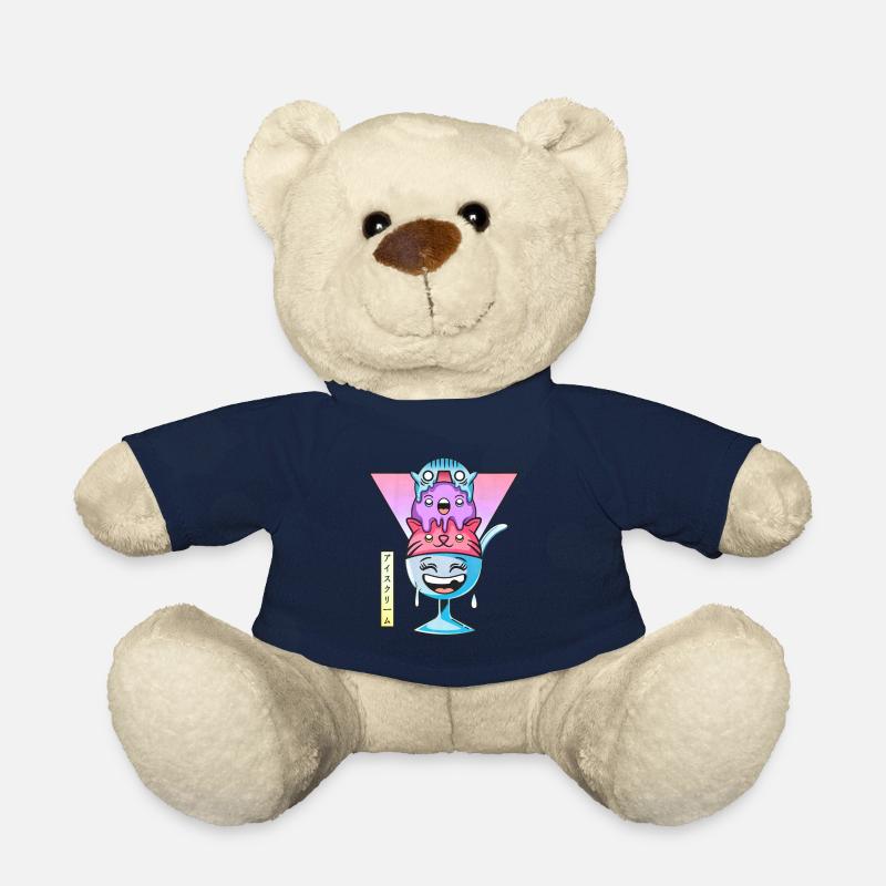 Crème glacée Kawaii - Nounours - bleu marine