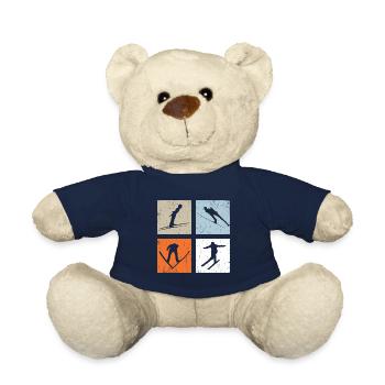 Skispringen Vintage Wintersport - Teddy - French Navy - Vorne
