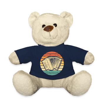 Retro Ziehharmonika, Steirische Harmonika Quetschn - Teddy - French Navy - Vorne