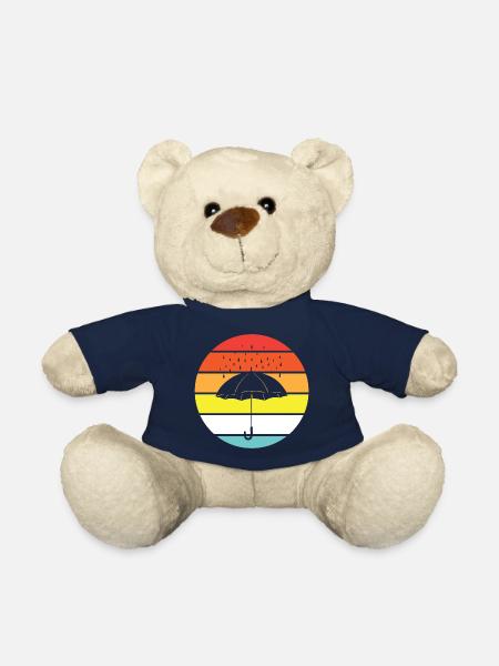 Regenschirm - Regentropfen, vintage - summer - Teddy - French Navy