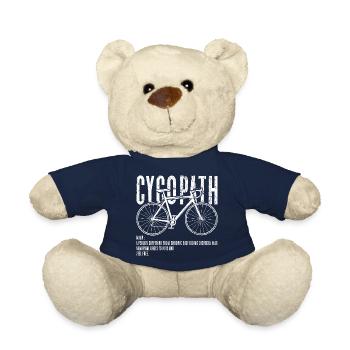 Silhouette de vélo cyclopathe - Nounours - bleu marine - Devant