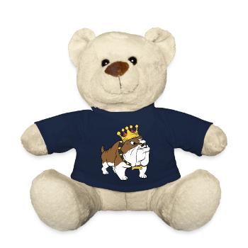 Couroné mignon adorable chien pour les amoureux - Nounours - bleu marine - Devant