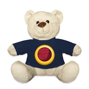 Wollknäul Sticker Sewing Icon - Teddy Bear - french navy - Front