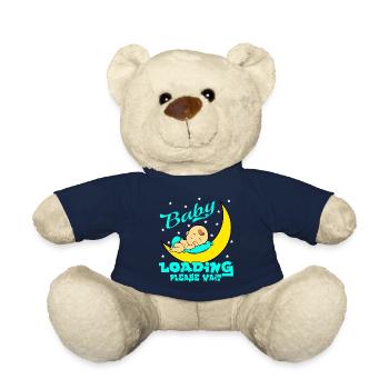 Baby Loading Please Wait Pregnancy Shirt For - Teddy - French Navy - Vorne