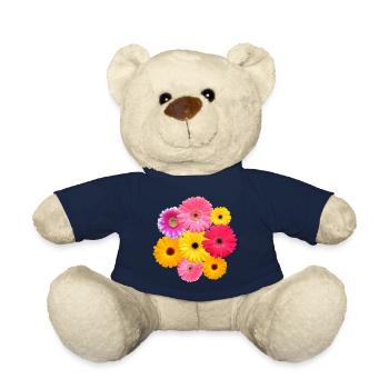 Gerbera Blume bunt blühende Gerberas Blüten floral - Teddy - French Navy - Vorne