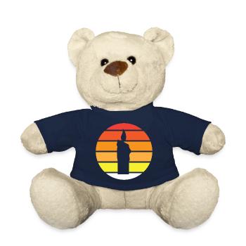 Kerze - Kreis, Sonnenuntergang - Teddy - French Navy - Vorne