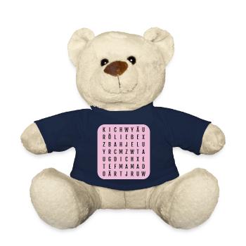 Word search I love you Mama shirt - Teddy Bear - french navy - Front