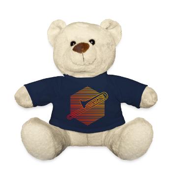 Damen Herren Blechblasinstrument Posaunistin - Teddy - French Navy - Vorne