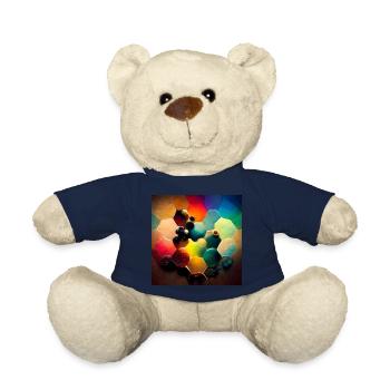A puzzle with molecules - Teddy Bear - french navy - Front