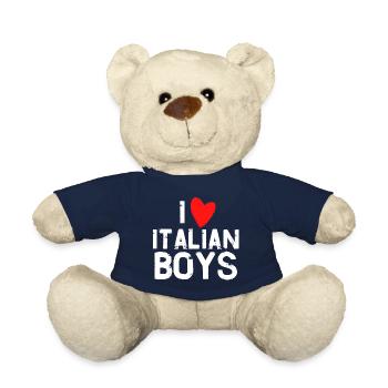 j'adore les garçons italiens - Nounours - bleu marine - Devant