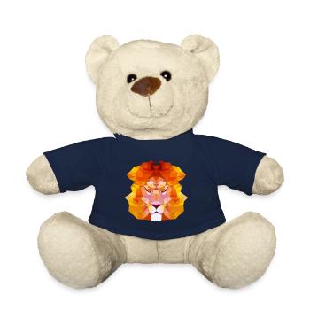 Beautiful lion polygon design - Teddy Bear - french navy - Front