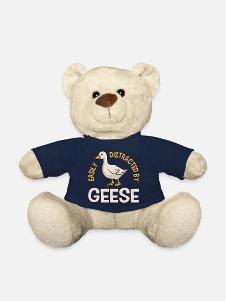 Distrait par les oies, mignonne Dandling Goose - Nounours - bleu marine
