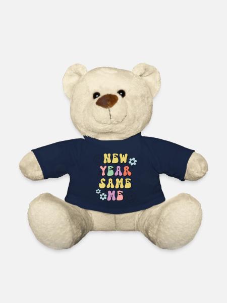 New Year Same Me New Year's Eve Happy New Year - Teddy Bear - french navy