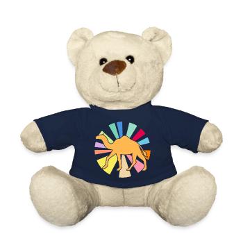 Chameau Vintage Desert Wildlife Animal Nature - Nounours - bleu marine - Devant