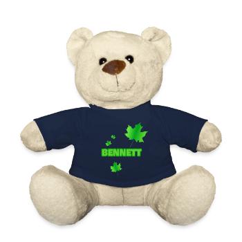 First name Bennett - Teddy Bear - french navy - Front