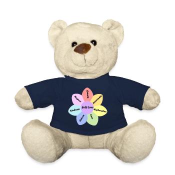 Regenbogen-Pastellfarbe Selbstliebe Grundlagen - Teddy - French Navy - Vorne