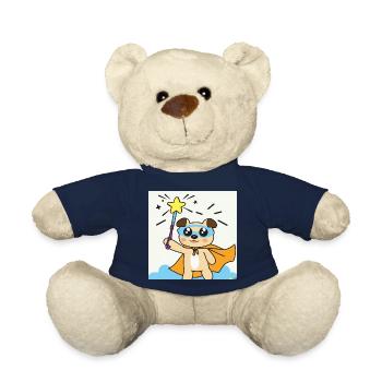 Süßer Super Hund mit Zauberstab für groß und klein - Teddy - French Navy - Vorne