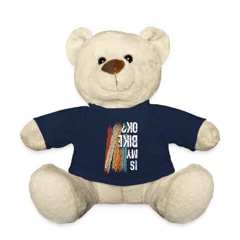 Is My Bike Ok? Biking T-shirt For Bikers With - Teddy - French Navy - Vorne