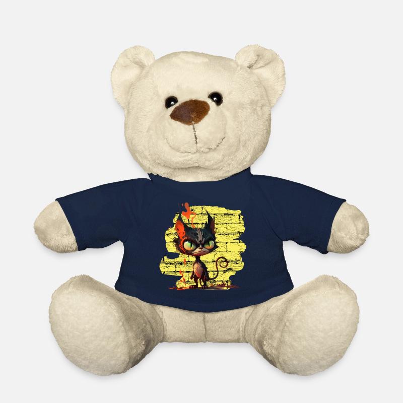 Drôle de chat - Nounours - bleu marine