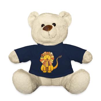 Lion Mignon Bébé Lion Enfants kawaii Jardin d’enfants - Nounours - bleu marine - Devant