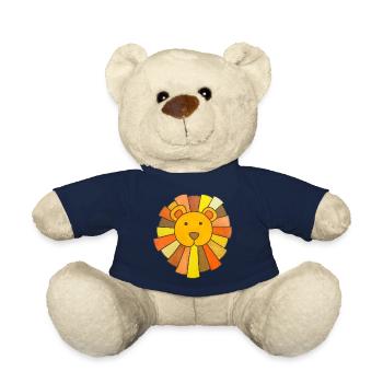 Lion Mignon Bébé Lion Enfants kawaii Jardin d’enfants - Nounours - bleu marine - Devant