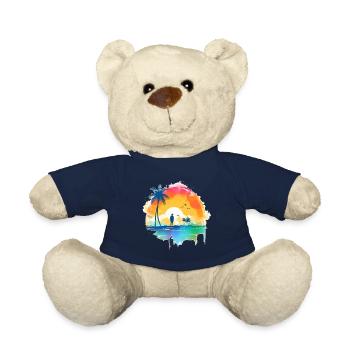 Beach Sunset - Teddy Bear - french navy - Front