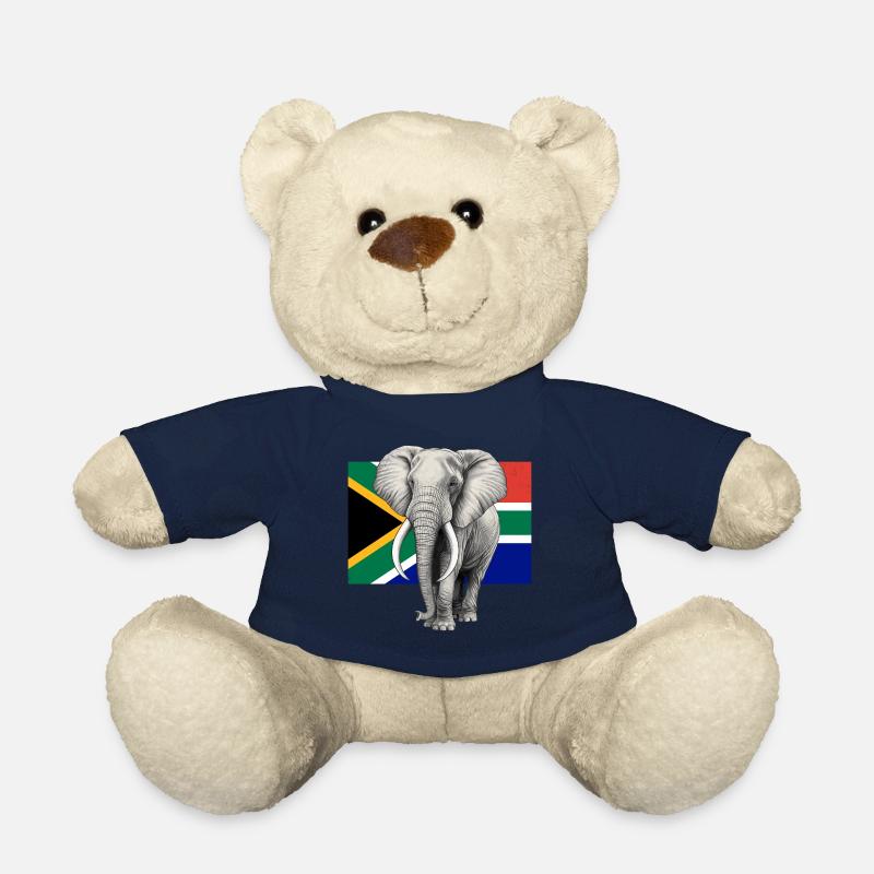 Elefant Flagge von Südafrika - Teddy - French Navy