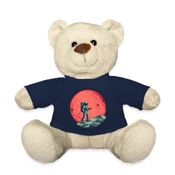 Astronaut auf Mond vor Rotem Mond - Teddy - French Navy - Vorne