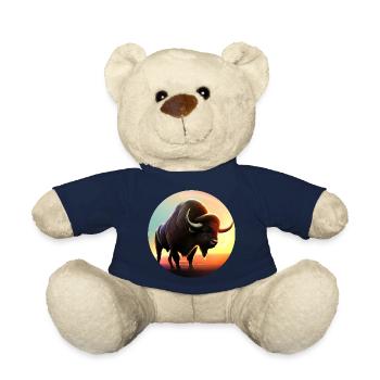 Vache, Buffle, Taureau, Bison au coucher du soleil - Nat - Nounours - bleu marine - Devant