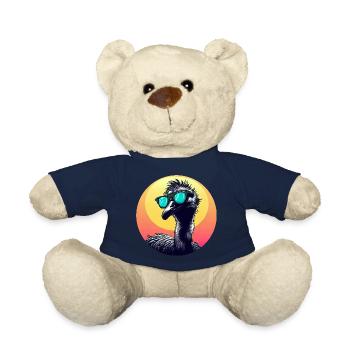 Cool Emu - Vogelstrauß mit Sonnenbrille bei - Teddy - French Navy - Vorne