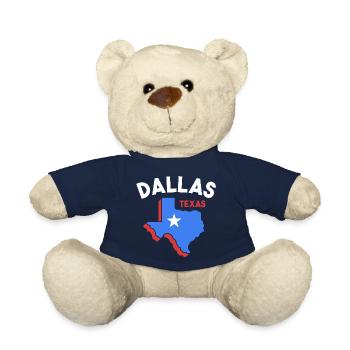 Conception de carte Dallas Texas pour les fiers Dallasites - Nounours - bleu marine - Devant