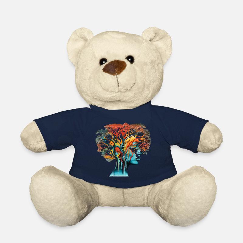 Illusion d’optique Head-Tree - Nounours - bleu marine