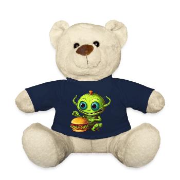 Four-legged alien: fast food lover - Teddy Bear - french navy - Front