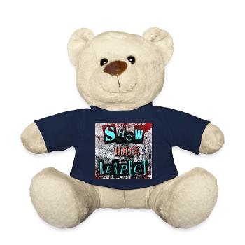 Show 100% respect - Teddy Bear - french navy - Front