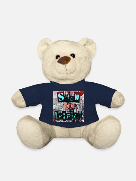 Show 100% respect - Teddy Bear - french navy