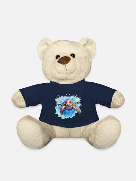 Blue Tortoise - Teddy Bear - french navy
